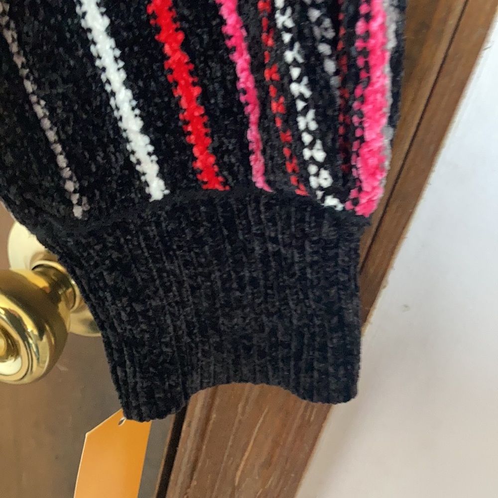 Ruby Rd sweater stripes black with pink red white gray casual office size 3X - Picture 6 of 17